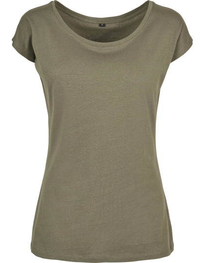 Ladies´ Wide Neck Tee Build Your Brand Basic BB013 - Bez rękawów