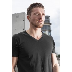 Light T-Shirt V-Neck Build Your Brand BY006 - Dekolt w kształcie V
