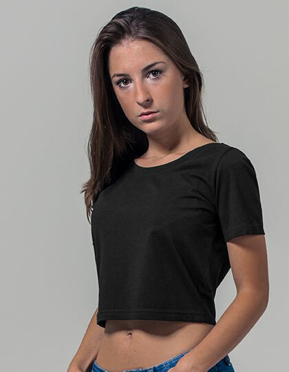 Ladies´ Cropped Tee Build Your Brand BY042 - Z krótkim rękawem