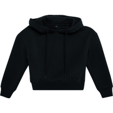 Girls Cropped Sweat Hoody Build Your Brand BY113 - Z kapturem