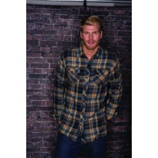 Woven Plaid Flannel Shirt Burnside 8210 - Z długim rękawem