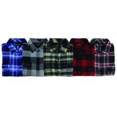 Woven Plaid Flannel Shirt Burnside 8210 - Z długim rękawem