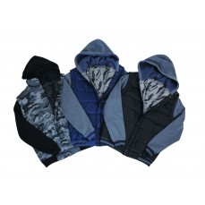 Hooded Fleece Sleeved Puffer Vest Burnside 8701 - Tylko męskie