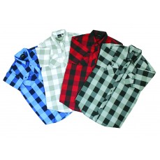 Buffalo Plaid Woven Shirt Burnside 9203 - Z krótkim rękawem