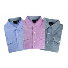 Woven Texture Shirt Burnside 9247 - Z krótkim rękawem