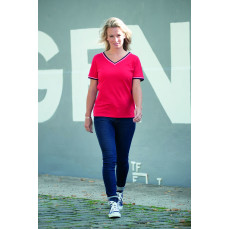 Elbert Piqué Ladies T-Shirt Elevate 38027 - Dekolt w kształcie V