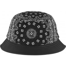 Bandana Leather Imitation Brim Bucket Hat FLEXFIT 5003BL - Rybaczki i kapelusze