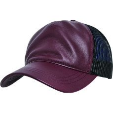 Leather Trucker Cap FLEXFIT 6606LT - 5 panelowe