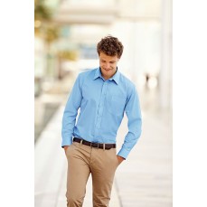 Men´s Long Sleeve Poplin Shirt Fruit of the Loom 65-118-0 - Koszule biznesowe