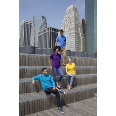 Damska, bawelniana koszulka sportowa Premium Double Piqué Gildan 85800L - 100% bawełna