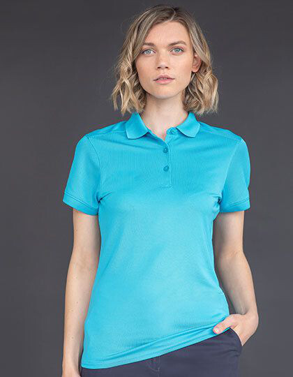 Ladies´ Slim Fit Stretch Polo Shirt + Wicking Finish Henbury H461 - Z krótkim rękawem