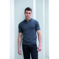 Mens Knitted Short Sleeved Polo Henbury H716 - Z krótkim rękawem