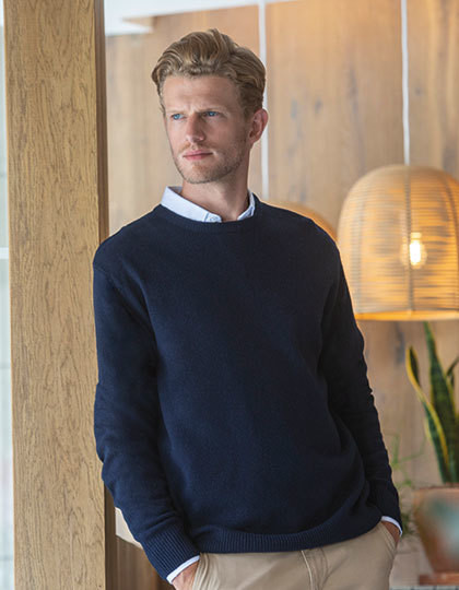 Crew Neck Lambswool Jumper Henbury H735 - Męskie