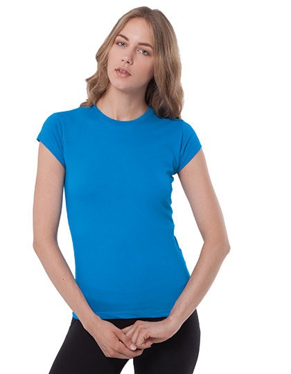 T-Shirt damski Regular JHK TSRL150 - Okrągły dekolt