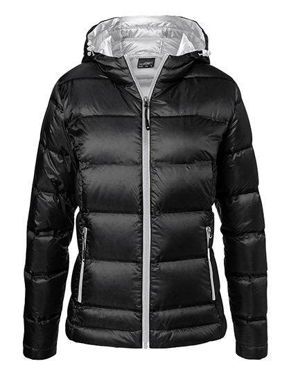 Ladies´ Hooded Down Jacket James&Nicholson JN1151 - Zimowe