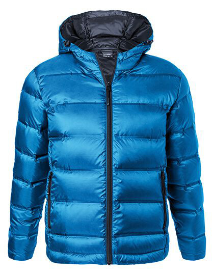 Men´s Hooded Down Jacket James&Nicholson JN1152 - Zimowe