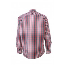 Men´s Checked Shirt James&Nicholson JN617 - Z długim rękawem