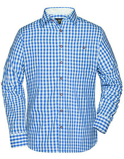 Men´s Traditional Shirt James&Nicholson JN638 - Z długim rękawem