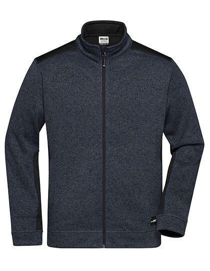 Men´s Knitted Workwear Fleece Jacket -STRONG- James&Nicholson JN862 - Kurtki