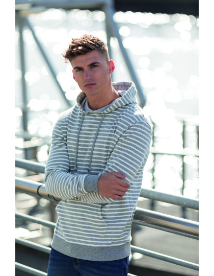 Nautical Stripe Hoodie Just Hoods JH018 - Z kapturem