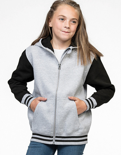 Kids Urban Varsity Zoodie Just Hoods JH051J - Z kapturem