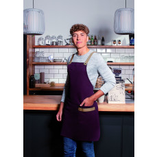 Bib Apron Urban-Look With Cross Straps And Pocket Karlowsky LS 38 - Fartuchy