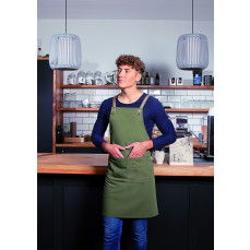 Bib Apron Urban-Nature With Cross Straps And Big Pocket Karlowsky LS 39 - Fartuchy