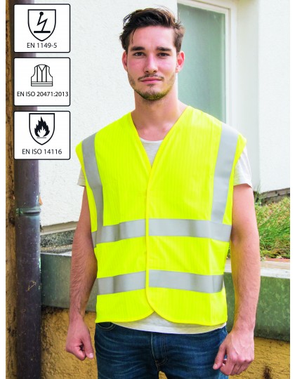 Flame-retardant Antistatic Multinorm Safety Vest Korntex KXFRASV - Kamizelki