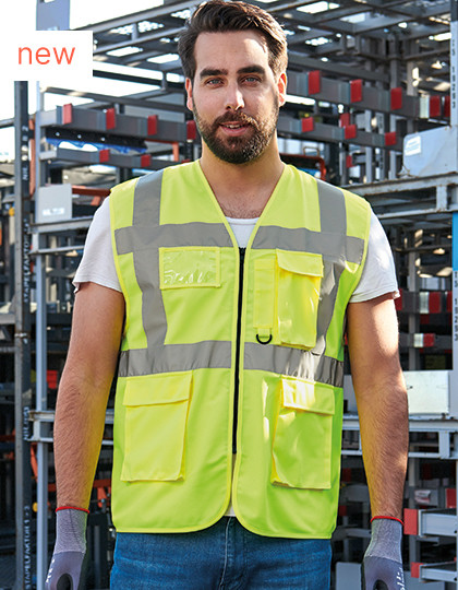 CO² Neutral Multifunctional Executive Safety Vest Hamburg Korntex KXCMF - Kamizelki