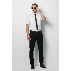 Men´s Tailored Fit Pilot Shirt Short Sleeve Kustom Kit KK133 - Koszule biznesowe