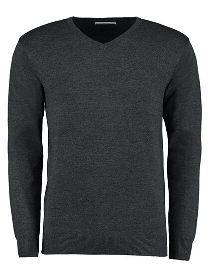 Regular Fit Arundel V-Neck Sweater Kustom Kit KK352 - Męskie