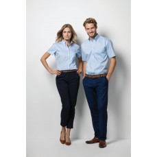 Women´s Tailored Fit Corporate Oxford Shirt Short Sleeve Kustom Kit KK701 - Z krótkim rękawem