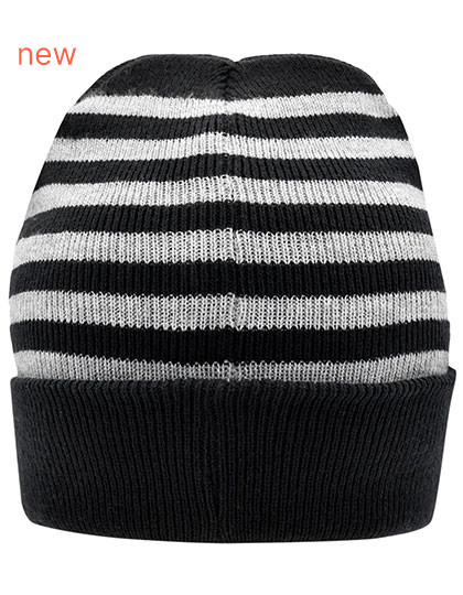 Striped Winter Beanie Myrtle Beach MB7138 - Czapki