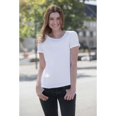 Ladies´ Roll Up Sleeve T-Shirt Neutral O80012 - Okrągły dekolt