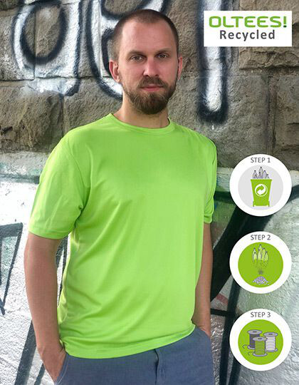Unisex Recycled Functional Shirt Basic Oltees OT010R - Okrągły dekolt