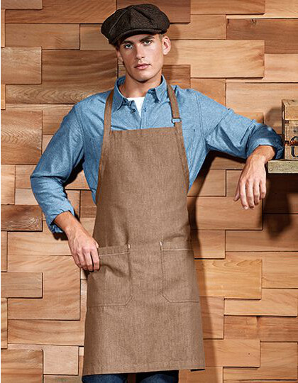 Organic Denim Fairtrade Bib Apron Premier Workwear PR113 - Fartuchy