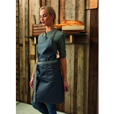 District Waxed Look Denim Bib Apron Premier Workwear PR134 - Fartuchy