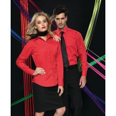 Men´s Poplin Long Sleeve Shirt Premier Workwear PR200 - Z długim rękawem