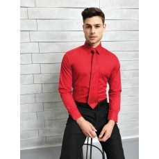 Men´s Long Sleeve Fitted Poplin Shirt Premier Workwear PR204 - Z długim rękawem