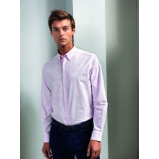 Men´s Cotton Rich Oxford Stripes Shirt Premier Workwear PR238 - Koszule biznesowe