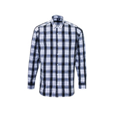 Men´s Ginmill Check Long Sleeve Cotton Shirt Premier Workwear PR254 - Z długim rękawem