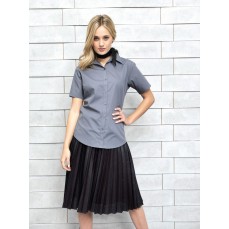 Women´s Poplin Short Sleeve Blouse Premier Workwear PR302 - Z krótkim rękawem