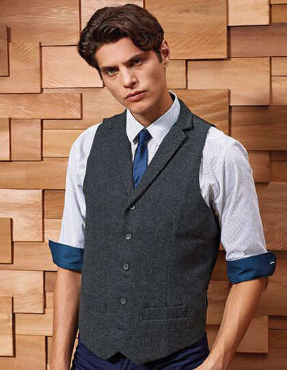 Men´s Herringbone Waistcoat Premier Workwear PR625 - Marynarki i kamizelki