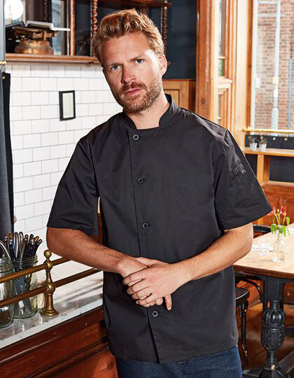 Essential Short Sleeve Chef´s Jacket Premier Workwear PR900 - Z krótkim rękawem