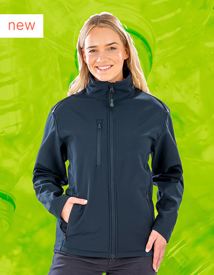 Women´s Recycled 3-Layer Printable Softshell Jacket Result Genuine Recycled R900F - Wodoszczelne