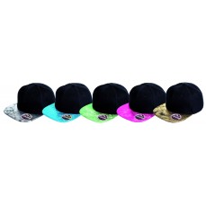Bronx Flat Glitter Peak Snapback Cap Result Headwear RC087X - 6 panelowe