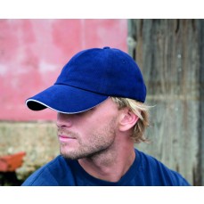 Memphis Brushed Cotton Low Profile Sandwich Peak Cap Result Headwear RC091X - 6 panelowe