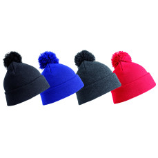 Pom Pom Beanie Result Winter Essentials RC028X - Czapki zimowe