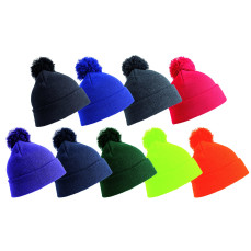 Junior Pom Pom Beanie Result Winter Essentials RC028J - Czapki zimowe