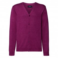 Men´s V-Neck Knitted Cardigan Russell Collection R-715M - Męskie